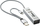 Hub USB Yenkee YHC 103 SR, 3x USB, USB C OTG, argjendtë