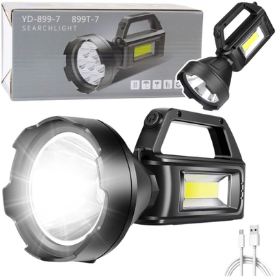 Elektrik dore Tourist YD 899 7, LED COB, 4 mënyra drite, power bank, i zi