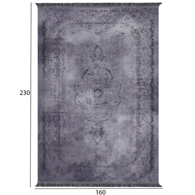 Tepih vintage JOSIANE 160×230 me thekë HM7675.01, gri