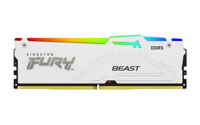 Меморија РАМ Кингстон ФЈУРИ Бист, 32GB DDR5, 6000MT/s, РГБ, бела