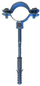 Mbajtës tuba Elematic Ø50 8mm, set 2 copë, gri