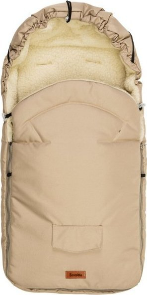 Qese gjumi për karrocë Sensillo Wool, universale, 95x40 cm, cappuccino