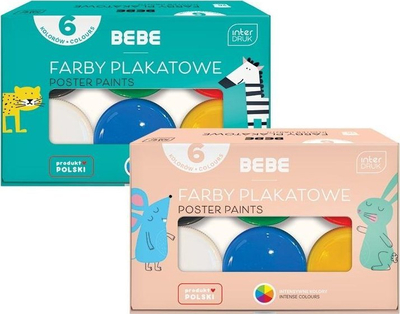 Ngjyra plakat Interdruk BB Kids, set me 6 ngjyra