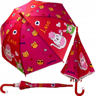 Çadër kalamajsh Parasol Automatic Dinosaur, transparente, me dinosauro