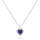 Qafore Brilio Silver me Zemër Argjendi me Zirkon Blu NCL158WB