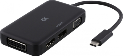 Docking station USB C Deltaco USBC MULTI, HDMI, USB, gri
