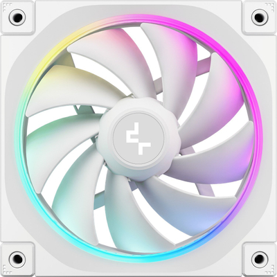 Ventilatorë për kuti kompjutri DeepCool FL12 WH, 120mm, ARGB, set me 3 copë, të bardhë