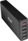 Мултифункционален полнач Club 3D CAC-1903EU, 4x USB-A, 1x USB-C, 4.8A, црн