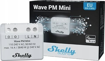 Matës energjie inteligjent Shelly Qubino Wave PM Mini, Z Wave, mini, i bardhë
