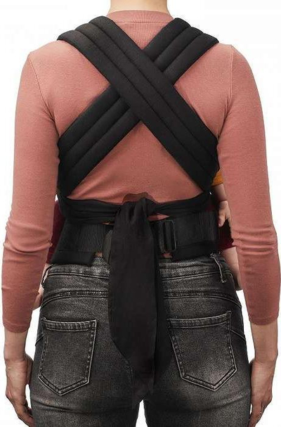 Mbajtëse për bebe Kinderkraft Adoree, ergonomike, deri 20 kg, gri me të zeza