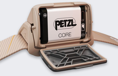 Dritë ballore Petzl Tikka Core E067AB02, 450 lumens, e rikarikueshme, kafe