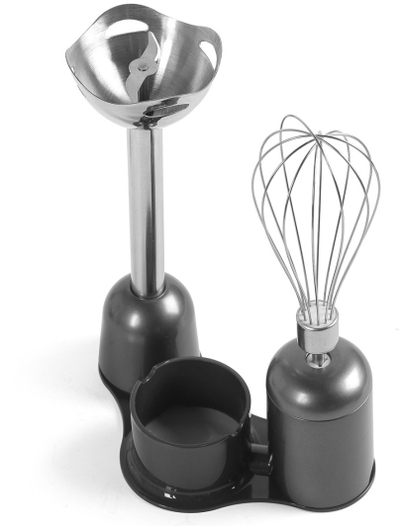 Blender dore Salter Cosmos 3 në 1, 350W, enë 500ml, gri metalik