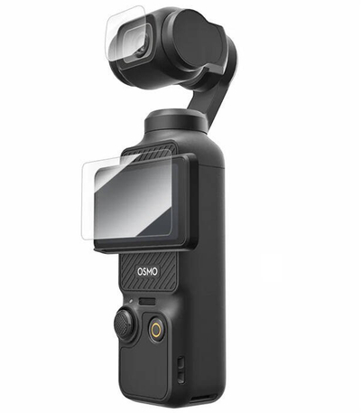 Xham mbrojtës Telesin për DJI Osmo Pocket 3, tempered glass 2.5D, set ekran dhe lente, transparent