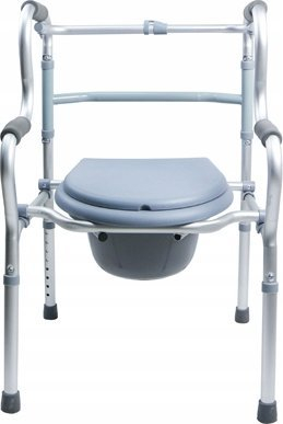 Karrige tualeti Walker 3 në 1, lartësi e rregullueshme, me enë tërheqëse, gri