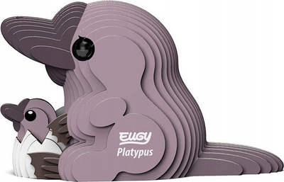 Puzzle 3D Eugy Platypus, 21 pjesë, lodër edukative, shumëngjyrësh