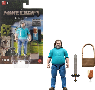 Figurë aksion Minecraft Steve Movie, 10 cm, me aksesore
