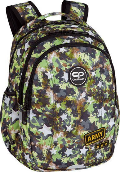 Çantë shpine Coolpack Joy S Army Stars, 21L, 2 ndarje, kamuflazh jeshile