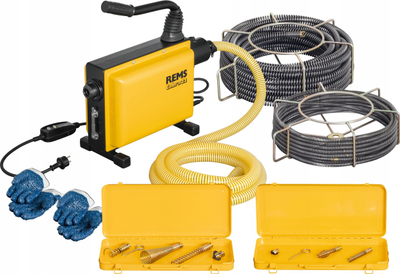 Makine elektrike për zhblloku tubash Rems Cobra 22 Kit, 750W, set profesionist, e verdhë