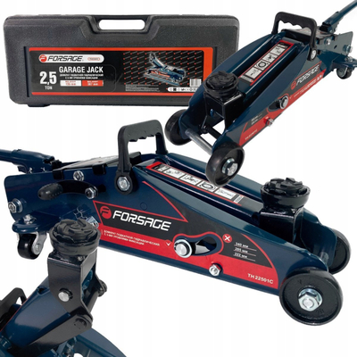 Krik hidraulik Frog 2.5T Lock, mban deri 2.5 ton, me rrota, gri