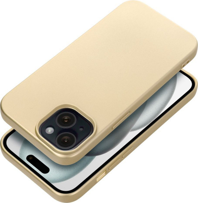 Mbulesë telefoni OEM Metallic për iPhone 15, metalike, ngjyrë e artë