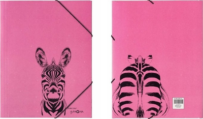 Dosje me goma në qoshe PAGNA Corner Zebra, DIN A4, karton, fuksia