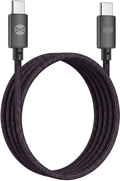 Kabllo Forever Vibe USB-C - USB-C, 1 m, 60W, gri e errët