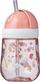 Gotë me pipë Mepal Straw Cup Mio, 300ml, për kalamoj, me lule e flutura
