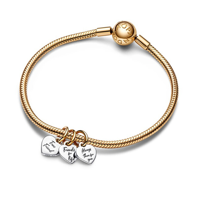 Set aksesorë për byzylyk Pandora 762722C00, të artë/argjendtë