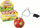 Top futbolli me llastik Leantoys Football On Jojo, 6cm, i kuq me yje
