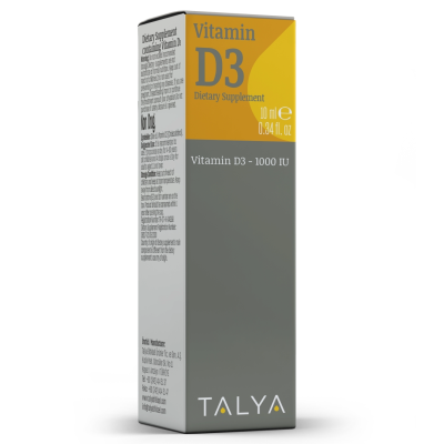 Suplemente TALYA Herbal Vitamin D3 Liquid Drops, 10 ml