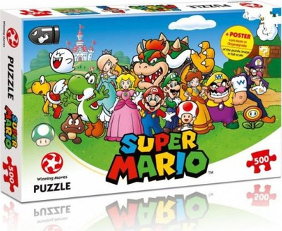 Lodër puzzle Winning Moves Mario and Friends, 10+, 500 elemente