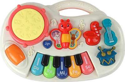 Piano edukative Leantoys Butterflies, lodër muzikore për kalamaj, shumëngjyrëshe