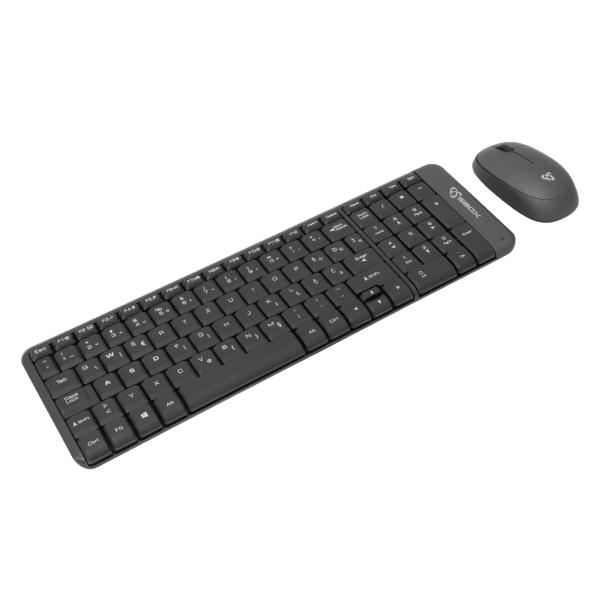Set Tastierë & Maus SBOX WKM-22, Wireless, e zezë