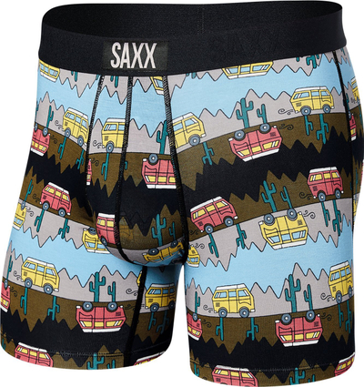 Bokser SAXX Vibe Super Soft Boxer Brief për burra, me print shumëngjyrësh