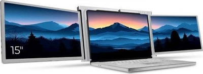 Monitor portabël Misura 3M1500S1 Dual, 15", Full HD, i bardhë