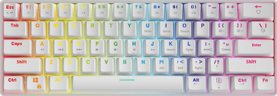 Tastierë mekanike SAVIO Whiteout Red, 60%, RGB, e bardhë
