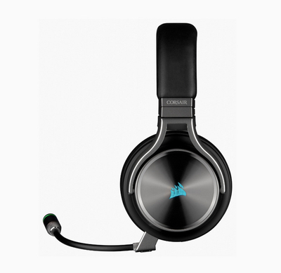 Kufje lojnash Corsair Virtuoso RGB Wireless SE, me disqe 50mm, Bluetooth, USB-C, gri metalike