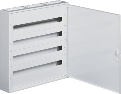 Panel shpërndarës Hager FW2 FW436WT, 4 rreshta 144 module, montim sipërfaqe, i bardhë