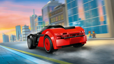 Lodër ndërtimi LEGO City 60486 Electric Supercar, supermakinë sportive, për kalamaj