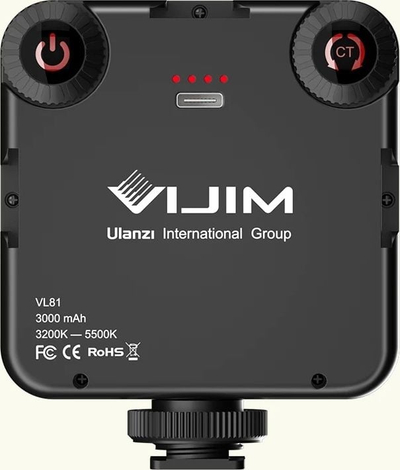 Dritë LED Ulanzi VL81, 3200-5600K, 3000mAh, e bardhë