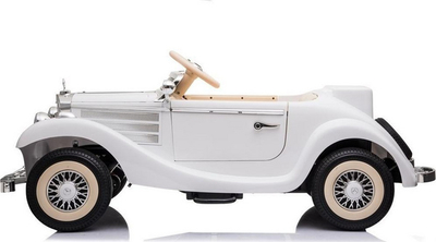 Automjet lodre me bateri LEANToys Mercedes 540K, i bardhë