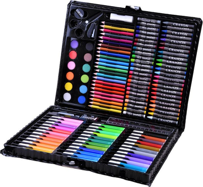 Set vizatimi Art ZA3889, 150 copa, valixhe me zinxhir, e zezë