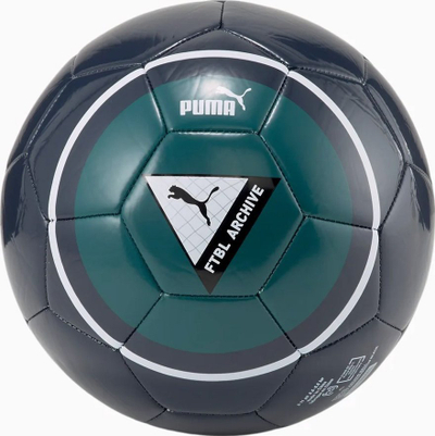 Top futbolli Puma ACM FtblArchive, material sintetik, me logon e Milanit, i zi me jeshile