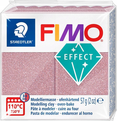 Masa modeluese Staedtler FIMO 8010 Glitter, 57 g, rose gold
