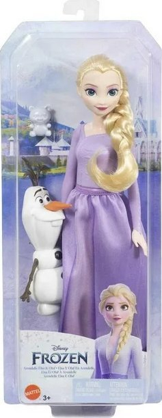 Kukull Disney Frozen Elsa Arendelle me Olaf, set lojërash, vjollcë