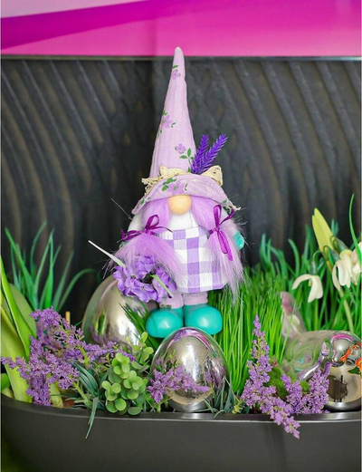 Figurine dekorative Saska Gift and Decor Lavender Girl, 25 cm, vjollcë