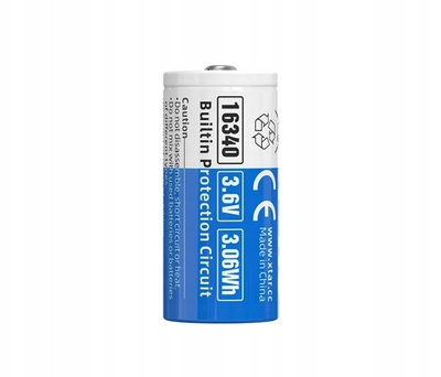 Литиум-јонска батерија Xtar 16340, 850mAh, 3.7V