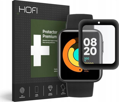 Xham mbrojtës Hofi Glass Hybrid Glass për XIAOMI MI WATCH LITE, 0.3 mm, i zi