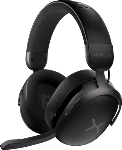 Kufje Krux Crave Pro Wireless, pa tela, që rrin sipër veshit, ngjyrë e zezë