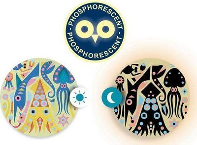Set kreativ me rërë Djeco Sea Lights, që shkëlqen në errësirë, 5 8 vjeç, shumëngjyrësh